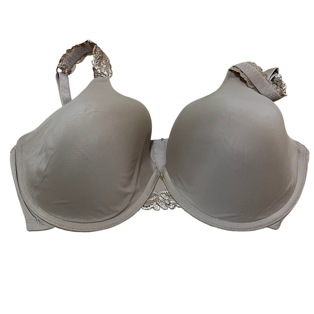 Natori Lace‎ Trim Underwire Bra 32DDD Suntan Beige Elegant Comfort Support NWT